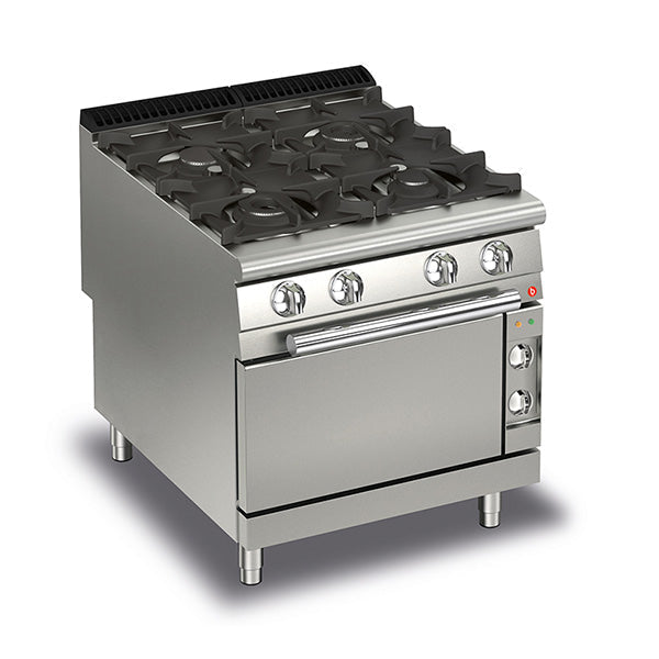 4 Burner Gas Cook Top With Electric Oven - 900Mm Depth- Baron SI-Q90PCF/GE8005