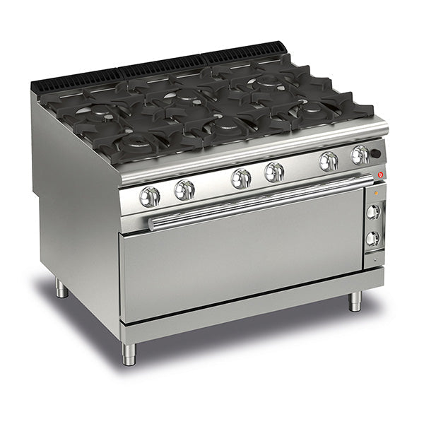 6 Burner Gas Cook Top With Full Length Gas Oven - 900Mm Depth- Baron SI-Q90PCFL/G1205