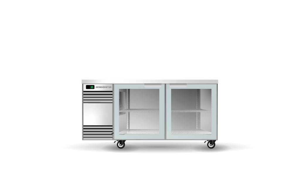 BackBar 2 Glass Swing Door SlimLine Fridge - SL.2.GSW- Skope SL.2.GSW-WHITE