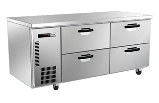 Two Solid Door Underbench Fridge - 393L - - Panasonic SUR-1571HP-NN