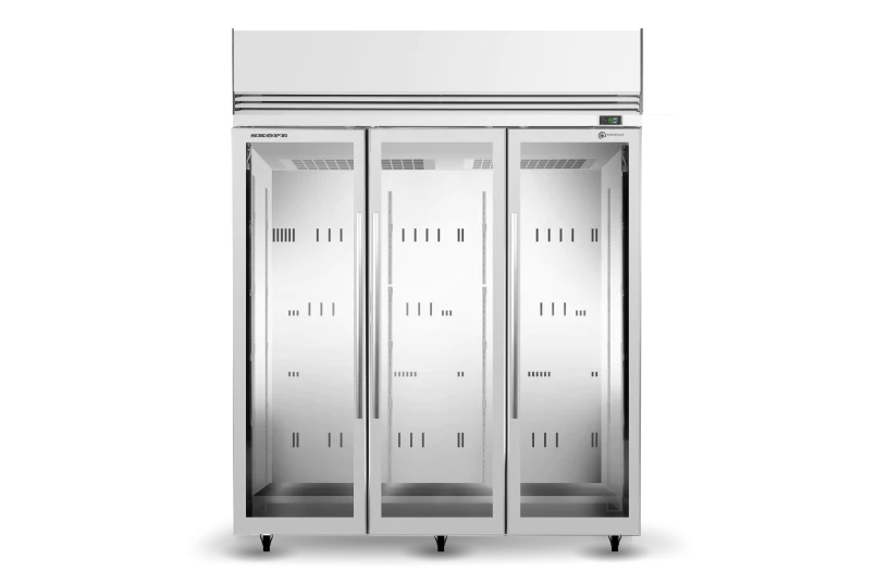 TMF1500N-A Ice 3 Glass Door Upright Display or Storage Freezer- Skope TMF1500N-Ice