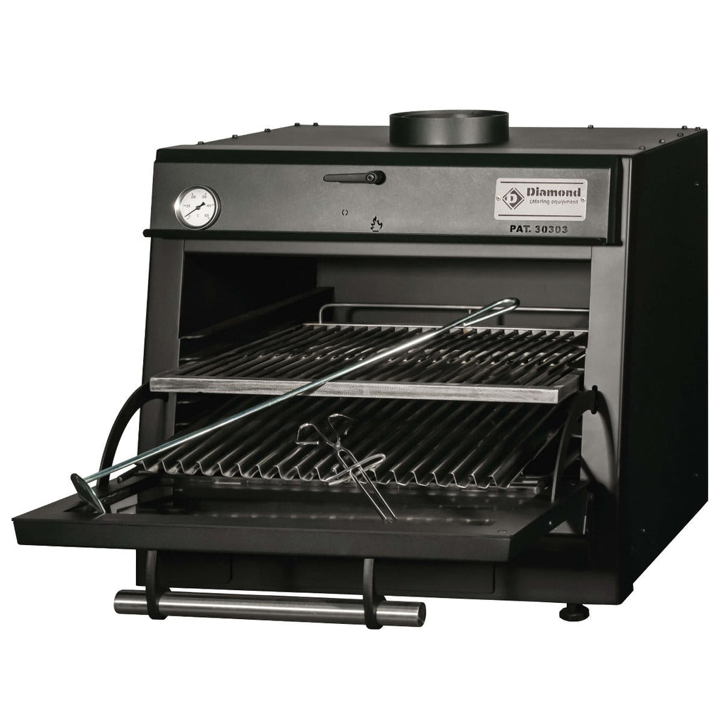 Semak Charcoal Oven GN 1/1 - 60Kg/h- Diamond CBQ-060/BK-SEM