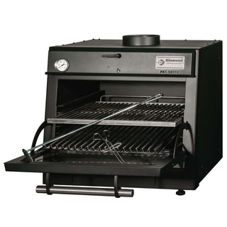 Semak Charcoal Oven GN 1/1 - 60Kg/h- Diamond CBQ-060/BK-SEM