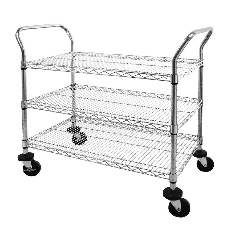 Chrome 3 Tier Wire Trolley- Vogue CC432