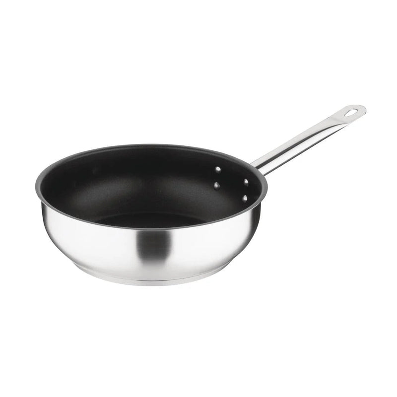 Non-stick Teflon Stainless Steel Platinum Plus Saute Pan 240mm- Vogue FC099