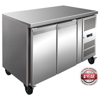 Thermaster S/S Two Door Bench Freezer 260L - Benchstar FE2100BT