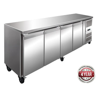 S/S Four Door Bench Fridge 511L - Thermaster FE4100TN