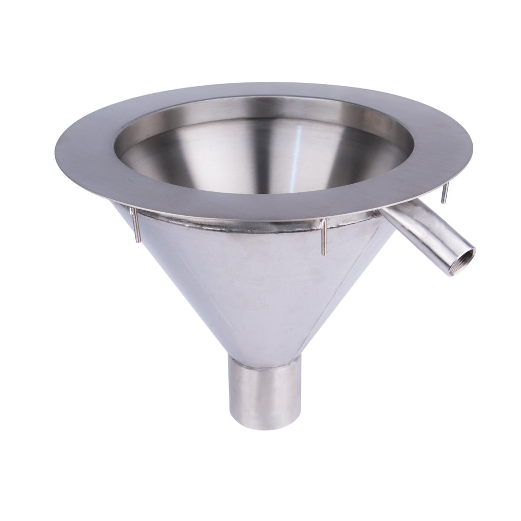 Conical Flushing Rim Sink - 350 - 304-Grade Stainless Steel- 3Monkeez FRSC-DI350-304