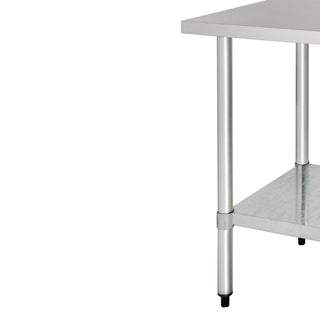 Stainless Steel Prep Table without Upstand- Vogue GJ504