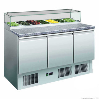 Three Door Salad Marble Prep Top - Thermaster GNS1300E