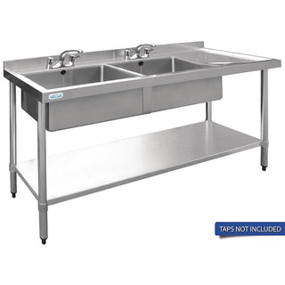 Double Bowl Sink R/H Drainer- Vogue HC919