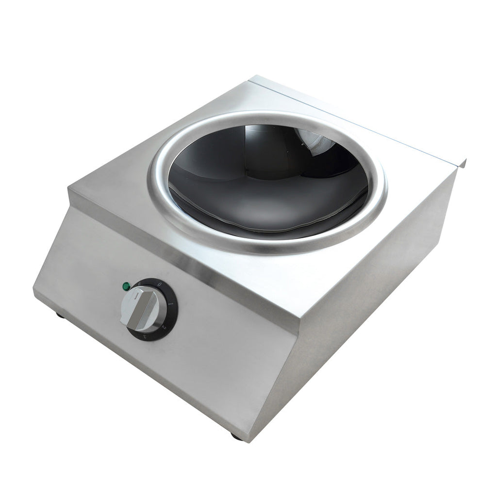 Ceramic Induction Wok W/ Stainless Steel Body - Benchstar IW500