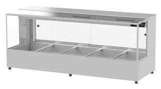 Module Square Glass Hot Food Display  5- Woodson W.HFSQ25