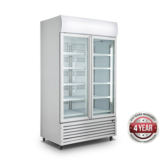 Double Glass Door Colourbond Upright Drink Fridge - Thermaster LG-1200GT