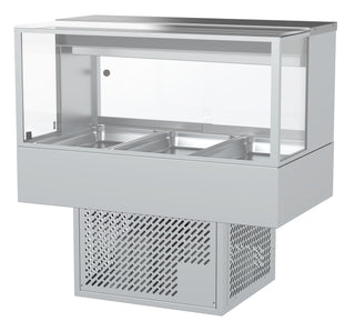 3 Module Square Glass Cold Food Display W.CFSQ23- Woodson WR.CFSQ23