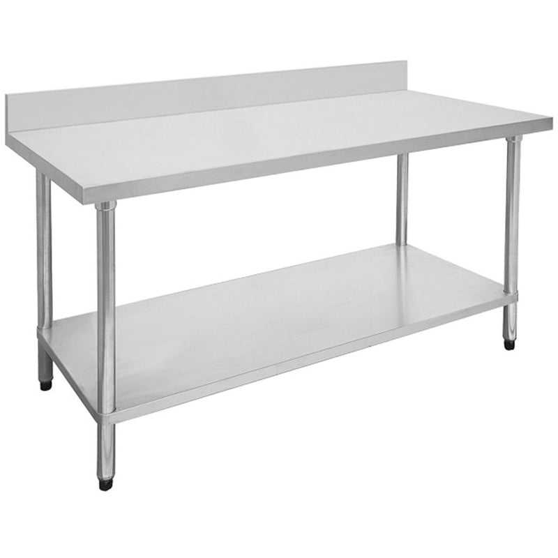 Economic Stainless Steel Table with Splashback- Modular Systems 2400-7-WBB