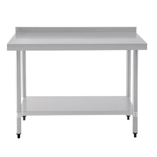 Stainless Steel Prep Table with Splashback- Vogue T383