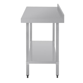 Stainless Steel Prep Table with Splashback- Vogue T383