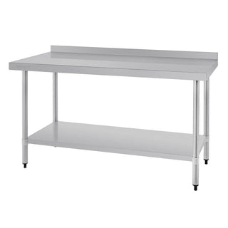 Stainless Steel Prep Table with Splashback- Vogue T383