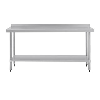 Stainless Steel Prep Table with Splashback- Vogue T383